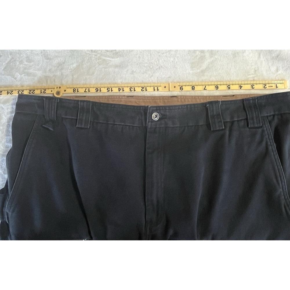 Duluth Trading Co Cargo Pants Mens 34x34 Black Fire Hose Cotton Workwear Utility - Picture 9 of 16